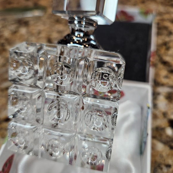 Oleg Cassini Crystal Perfume Bottle Twist Cap Stopper Parfum Refillable Reusable - Picture 15 of 16